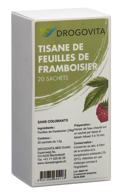 DROGOVITA tisane feuilles framboisier sach 20 pce - immagine 4