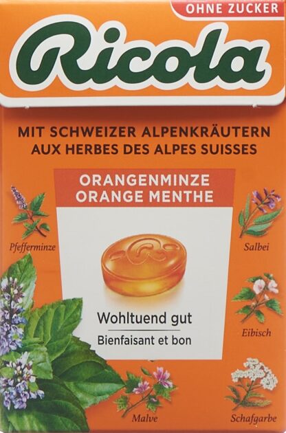 RICOLA orange-menthe bonb ss av stev box 50 g