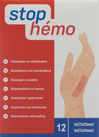 STOP HEMO pansement hémostat stérile ass 12 pce