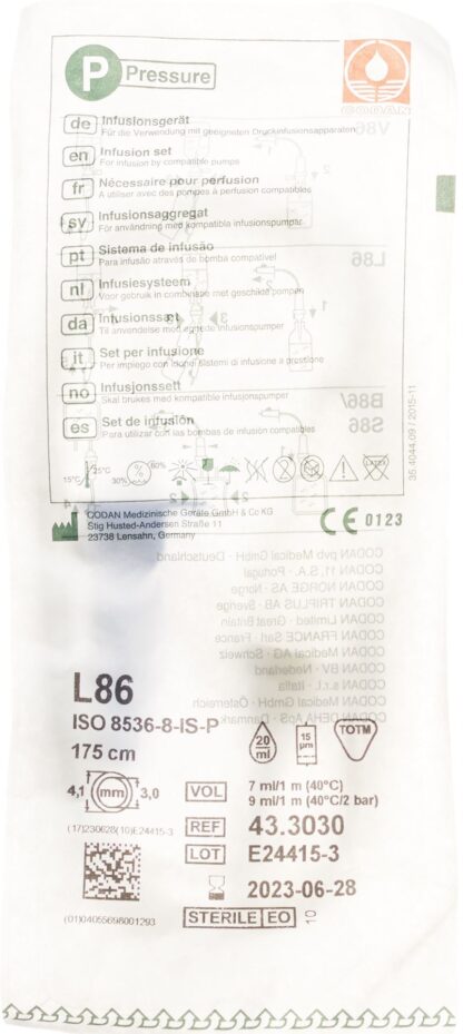 CODAN nécessaire perfusion 175cm L 86-P s latex