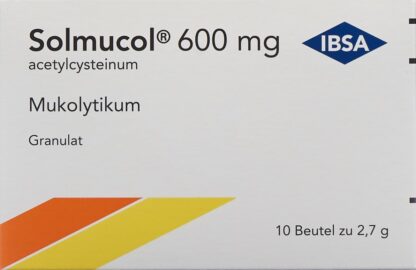 SOLMUCOL gran 600 mg s sucre (D) sach 10 pce