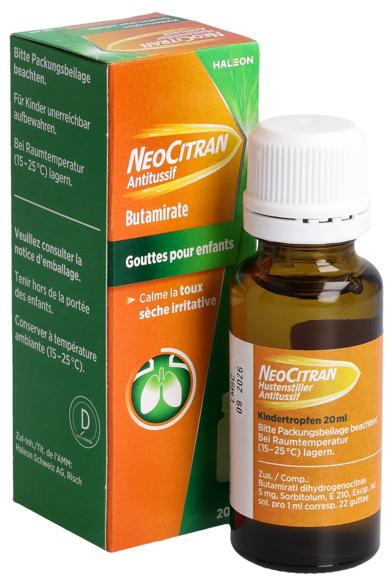 NEOCITRAN Antitussif gouttes 5 mg/ml enf 20 ml - immagine 6