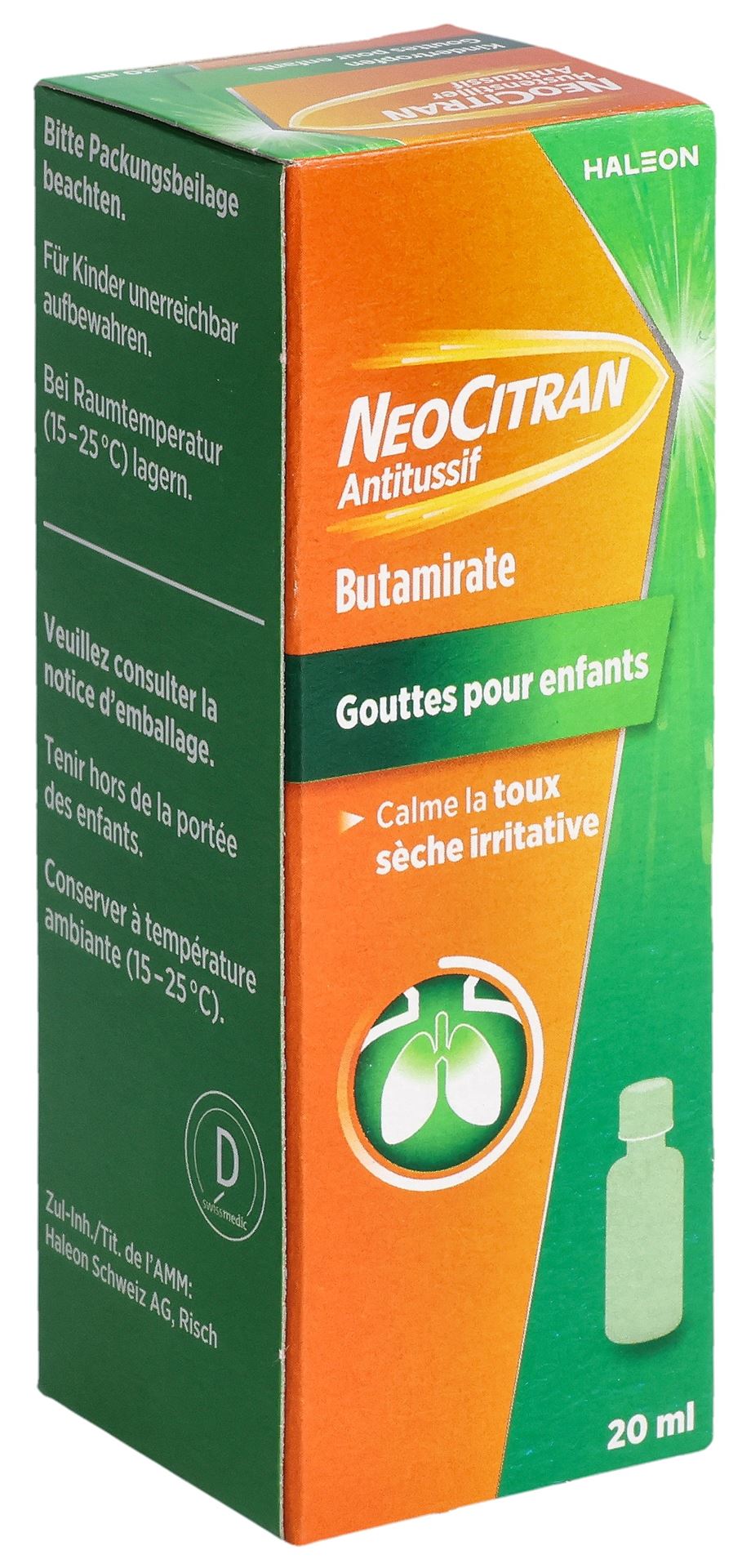 NEOCITRAN Antitussif gouttes 5 mg/ml enf 20 ml - immagine 4