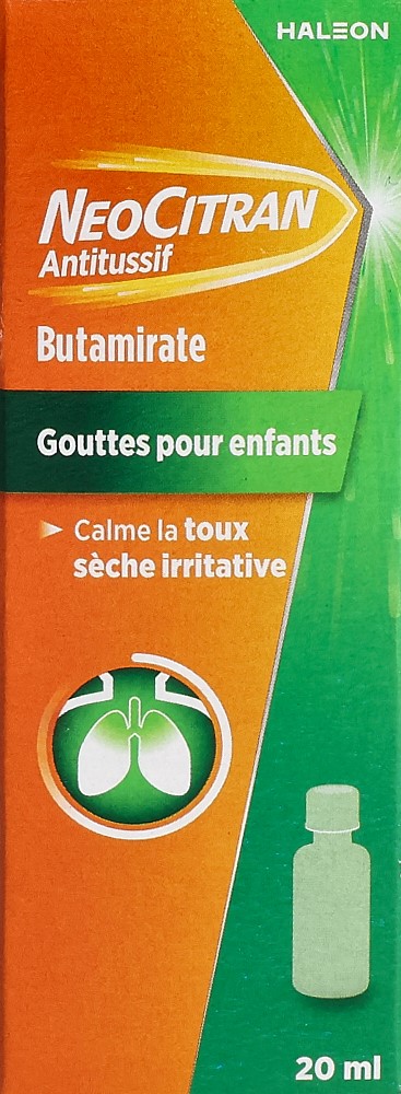 NEOCITRAN Antitussif gouttes 5 mg/ml enf 20 ml - immagine 2