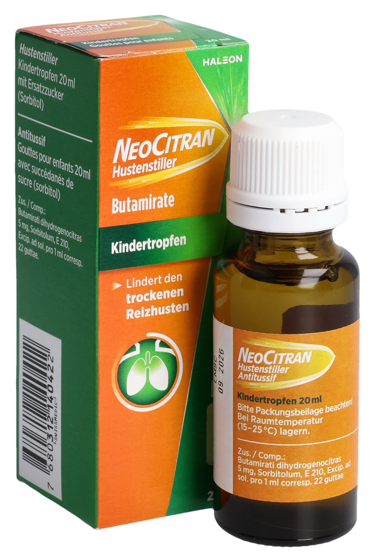 NEOCITRAN Antitussif gouttes 5 mg/ml enf 20 ml - immagine 5