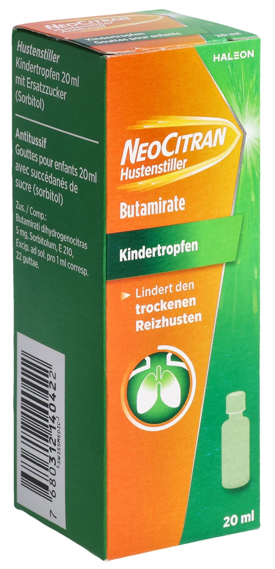NEOCITRAN Antitussif gouttes 5 mg/ml enf 20 ml - immagine 3