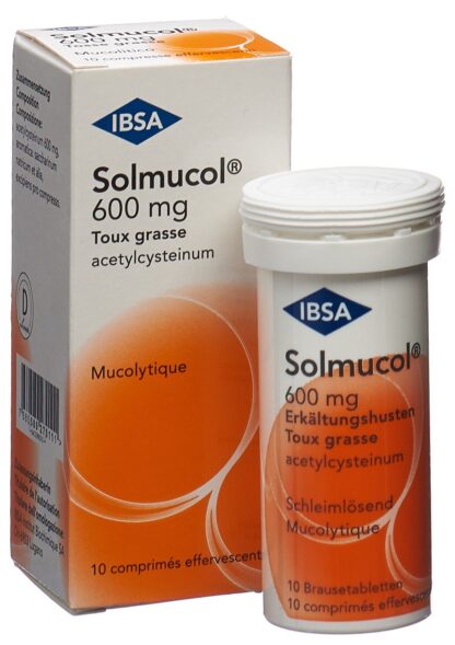 SOLMUCOL toux grasse cpr eff 600 mg 10 pce - immagine 6