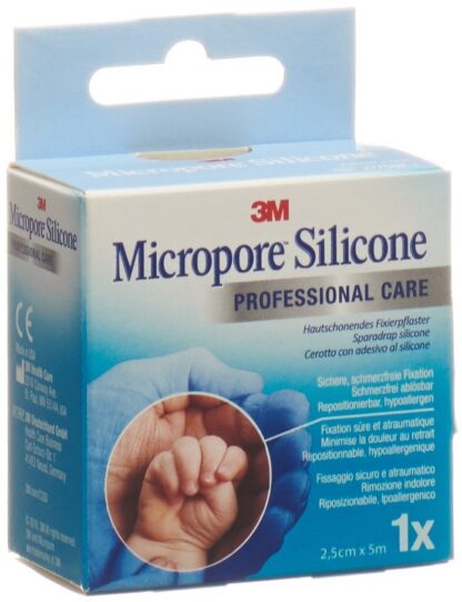 3M MICROPORE Silicone sparadrap 2.5cmx5m - immagine 2