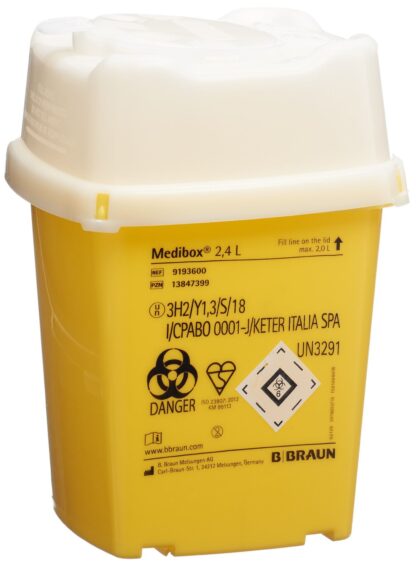 MEDIBOX collecteur aiguilles usagées 2.4l - immagine 2