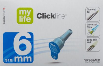 MYLIFE Clickfine aiguilles 6mm 31G 100 pce