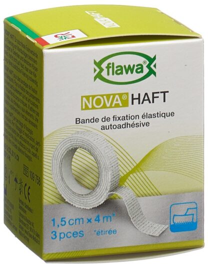 FLAWA NOVA Haft bande gaze cohésive 1.5cmx4m 3 pce - immagine 4