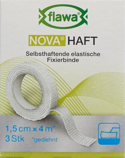 FLAWA NOVA Haft bande gaze cohésive 1.5cmx4m 3 pce