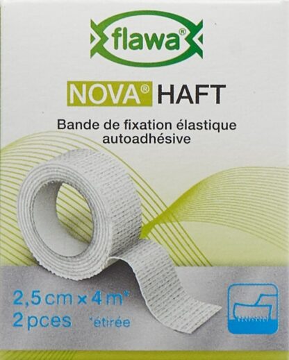 FLAWA NOVA Haft bande gaze cohésive 2.5cmx4m 2 pce - immagine 2