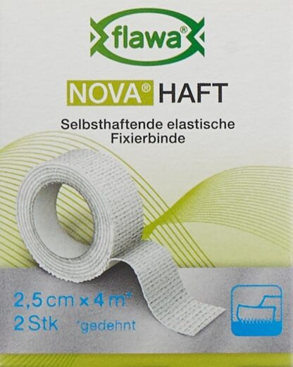 FLAWA NOVA Haft bande gaze cohésive 2.5cmx4m 2 pce