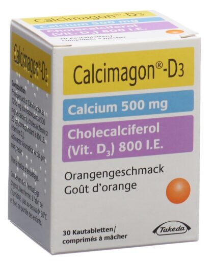 CALCIMAGON D3 cpr croquer 500/800 orange 30 pce - immagine 2