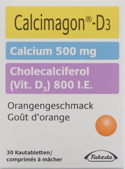 CALCIMAGON D3 cpr croquer 500/800 orange 30 pce
