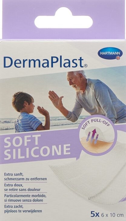 DERMAPLAST Soft Silicone 6x10cm 5 pce