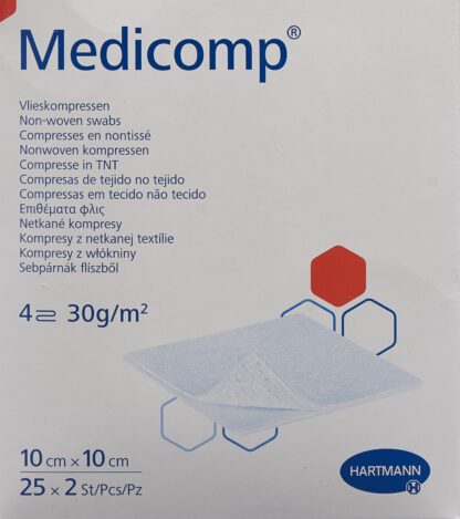 MEDICOMP Bl 4 plié S30 10x10cm stérile 25 x 2 pce