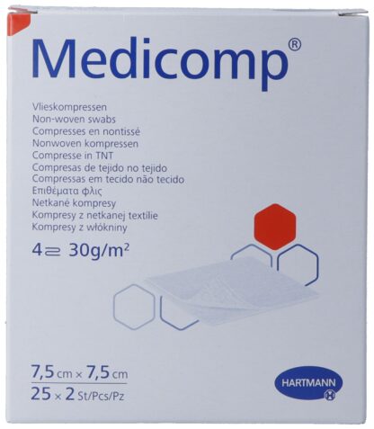 MEDICOMP Bl 4 plié S30 7.5x7.5cm st 25 x 2 pce