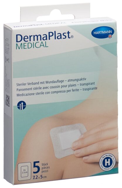 DERMAPLAST Medical pans non-tissé 7.2x5cm 5 pce - immagine 2