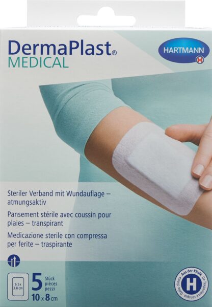 DERMAPLAST Medical pans non-tissé 10x8cm 5 pce