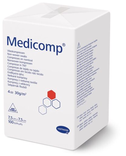 MEDICOMP 4 plis S30 7.5x7.5cm non stérile 100 pce