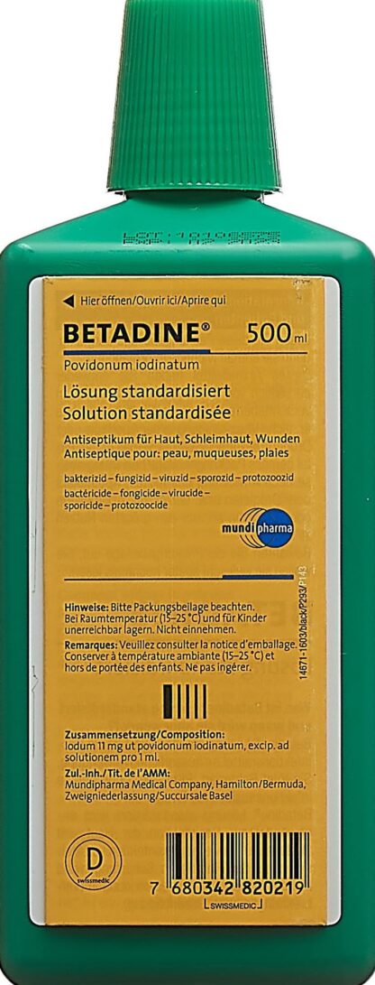 BETADINE solution désinfectante fl 500 ml