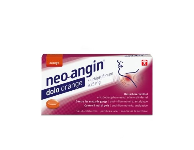 NEO-ANGIN dolo cpr sucer 8.75 mg orange 16 pce
