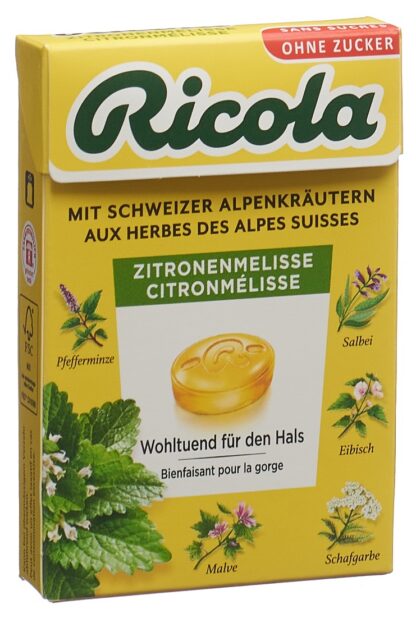 RICOLA citron mélisse bonb ss av stevia box 50 g - immagine 2