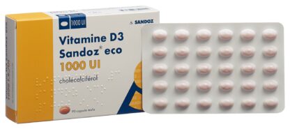 VITAMINE D3 Sandoz eco caps moll 1000 UI 90 pce - immagine 6