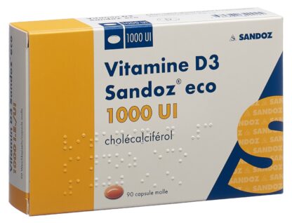 VITAMINE D3 Sandoz eco caps moll 1000 UI 90 pce - immagine 4