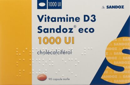 VITAMINE D3 Sandoz eco caps moll 1000 UI 90 pce - immagine 2