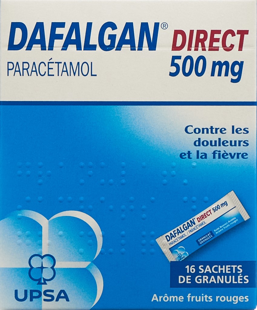 DAFALGAN Direct gran 500 mg baies rouges 16 pce - immagine 2