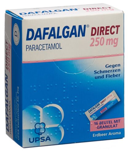 DAFALGAN Direct gran 250 mg fraise sach 16 pce - immagine 3