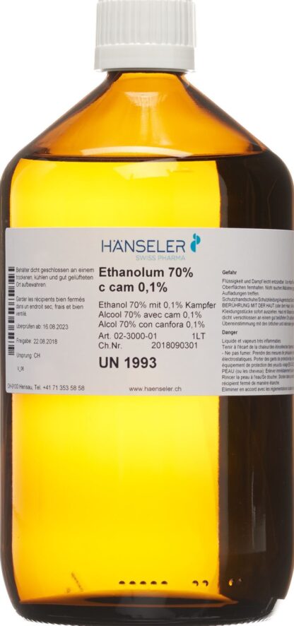 HÄNS ethanolum 70 % c cam 0.1% 1 lt