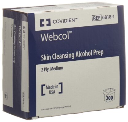 WEBCOL tampons alcool 3.3x3.1cm stérile 200 pce - immagine 2