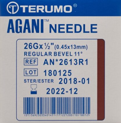 TERUMO Aga aigu usa uniq 26G 0.45x13mm bru 100 pce