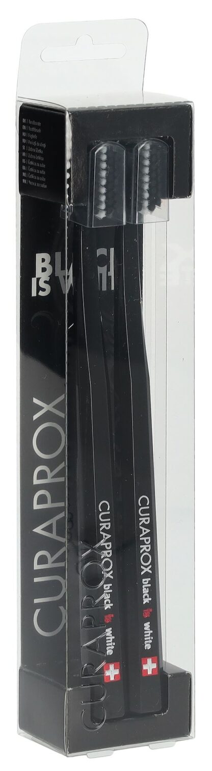 CURAPROX Black is White bros dents noir/noir 2 pce - immagine 2