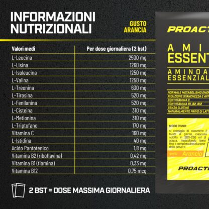 PROACTION AMINO ESSENTIAL Limone 20 Bustine - immagine 2