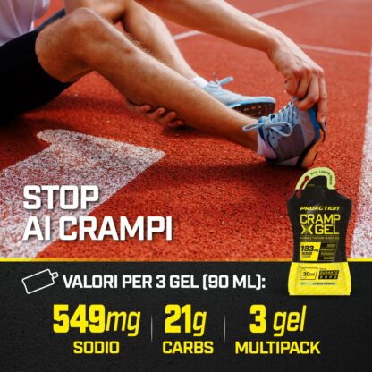 PROACTION CRAMP-X GEL Limone-Menta 3 Bust 90 ml - immagine 4