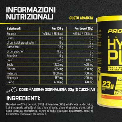 PROACTION Pro Hydro Plus Arancia 450g - immagine 2