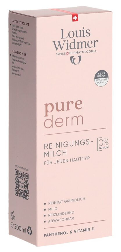 WIDMER Purederm lait nettoyant s parf 200 ml - immagine 3