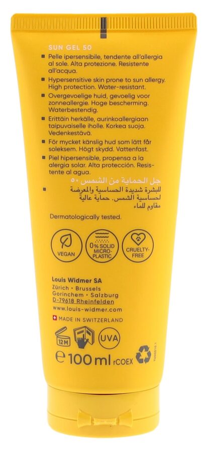 WIDMER sun gel SPF50 parf 100 ml - immagine 8