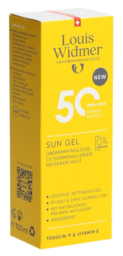 WIDMER sun gel SPF50 s parf 100 ml - immagine 3