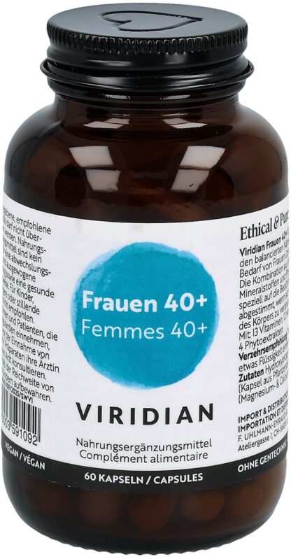 VIRIDIAN femmes 40+ multivit caps bte 60 pce