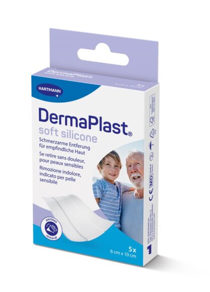 DERMAPLAST Soft Silicone 6x10cm 5 pce