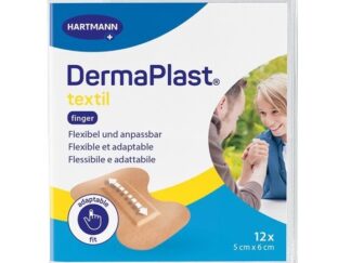 DERMAPLAST TEXTIL pans doigts 5x6cm élast 12 pce