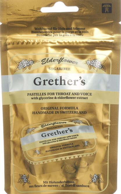 GRETHERS Elderflower past s suc sach 110 g