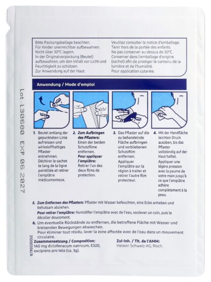VOLTAREN DOLO 24h patch empl 140 mg sach 10 pce - immagine 4