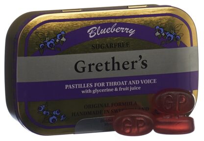 GRETHERS Blueberry pastilles sans sucre 110 g - immagine 3